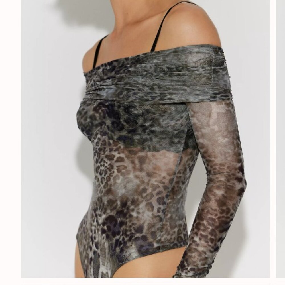 New Free People  Printed Bodysuit